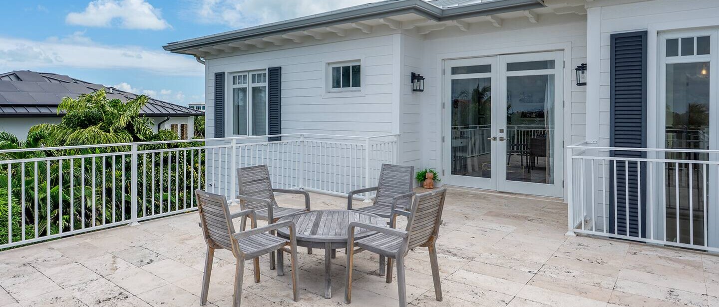 One of the upstairs balcony, perfect for morning coffee.