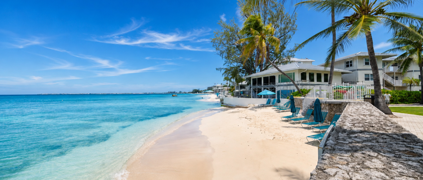 Private beachfront escape with turquoise water and palm-lined views