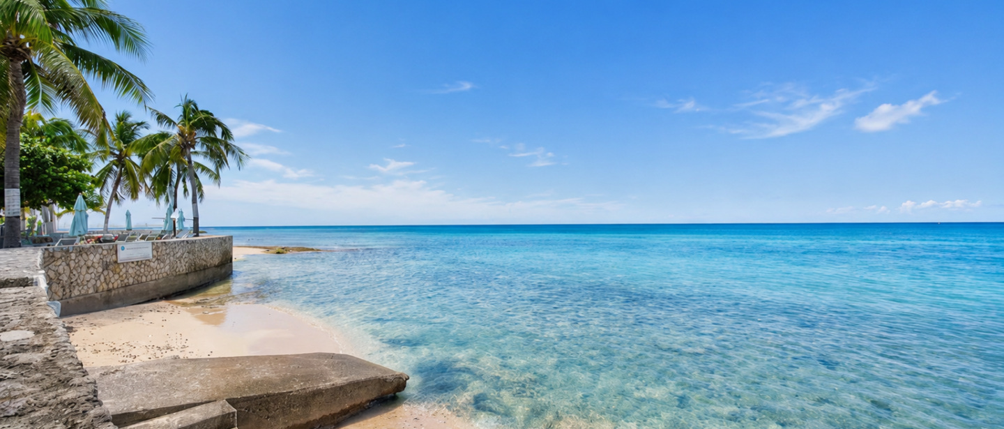 Private beachfront access with crystal-clear Caribbean-style waters