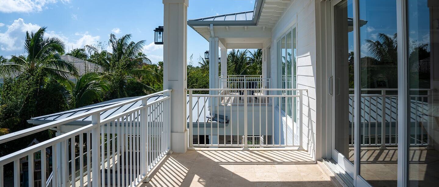 The balcony from the upstairs master suite.